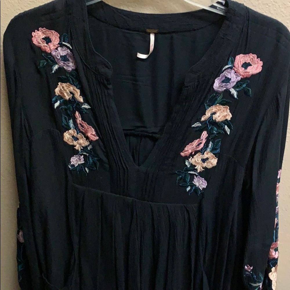 Free People Mia Embroidered Mini Dress